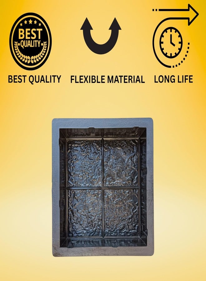 Patel Enterprise Pvc Rubber 8"X8" - 4 Khana Paver Block Mould 60mm | Rubber Paver Mould | Parking paver mould | interlock paver block mould (Pack Of - 1) - Image 3