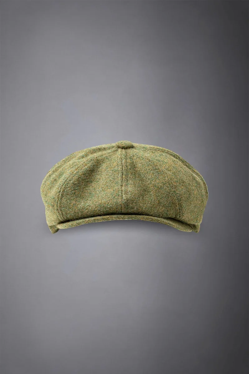 Doppelganger Men's flat cap in tweed - Green