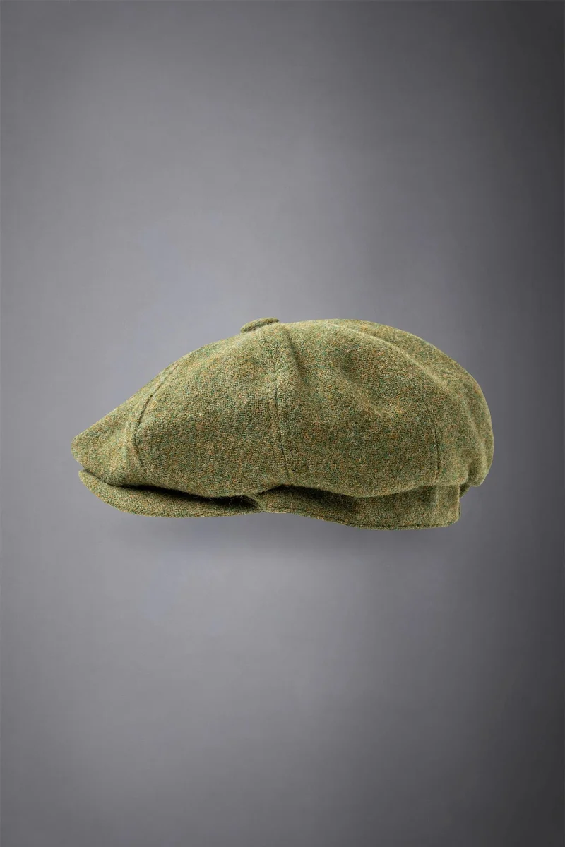 Doppelganger Men's flat cap in tweed - Green