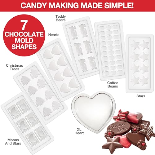 Good Cooking Electric Chocolate Melting Pot Set- XMAS Candy Bar Making or Fondue Fountain Kit w/ 30 Bonus Accessories-Dip, Drizzle & Decorate Strawberries, Marshmallows, Snacks- Holiday Party Appetizers Desserts - Image 4