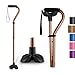 GPTCAMP G1 Walking Stick Walking Cane for Women Men with Wrist Strap Lightweight Sturdy Offset EVA Handle Large Quad Base Self Standing for Seniors and People with Injuries Recovery - Image 1