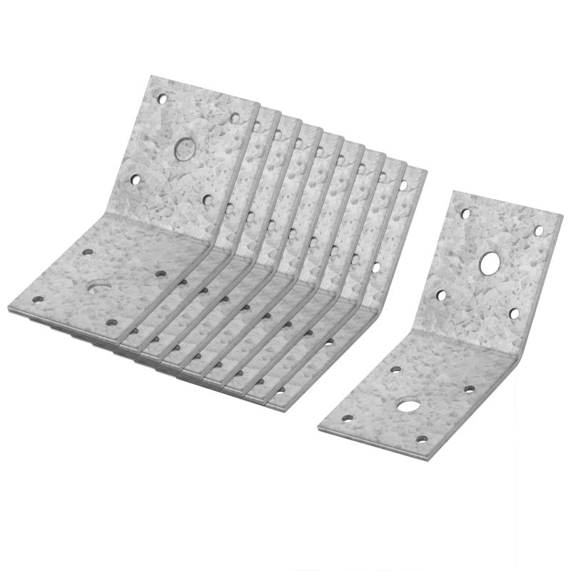 MOUNTAIN_ARK 10 Pack 2-3/4" Flush Inside 45 Degree (135 Degree) Angle Bracket, Galvanized Pergola Corner Bracket for Wood Post, Furniture - Image 4