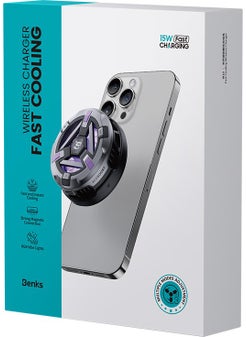Benks Phone Cooler Fan with Wireless Charging W10 15W  - Image 3