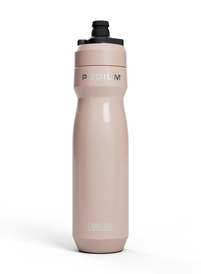 CamelBak Podium Steel Insulated Stainless Steel Bike Water Bottle - for Cycling, Fitness & Sports- Fits Most Bike Cages, 18oz - Petal - Image 1