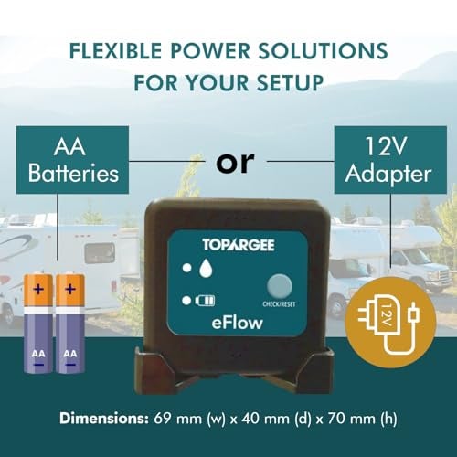 Topargee Bluetooth Water Tank Gauge - Real-Time RV, Caravan & Boat Accessory - Accurate RV Water Tank Level, Flow Monitoring (Liters/Gallons), Easy Setup, Tracks Usage, Memory Storage, App Integration - Image 4