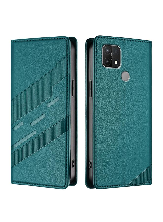 اس-توب جراب هاتف OPPO A15 من الجلد المنقوش متعدد الوظائف بتصميم محفظة كلاسيكي - Image 2