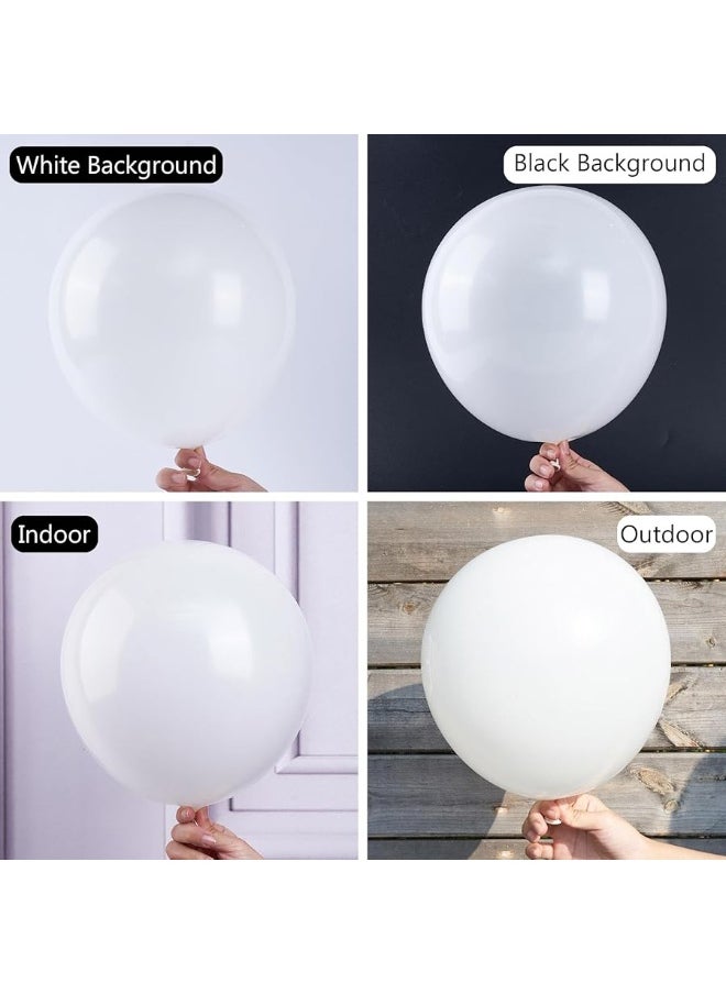 PartyWoo PartyWoo White Balloons, 100 pcs 12 Inch Matte White Balloons, White Balloons for Balloon Garland or Balloon Arch as Party Decorations, Wedding Decorations, Neutral Baby Shower Decorations, White-Y13  - Image 3