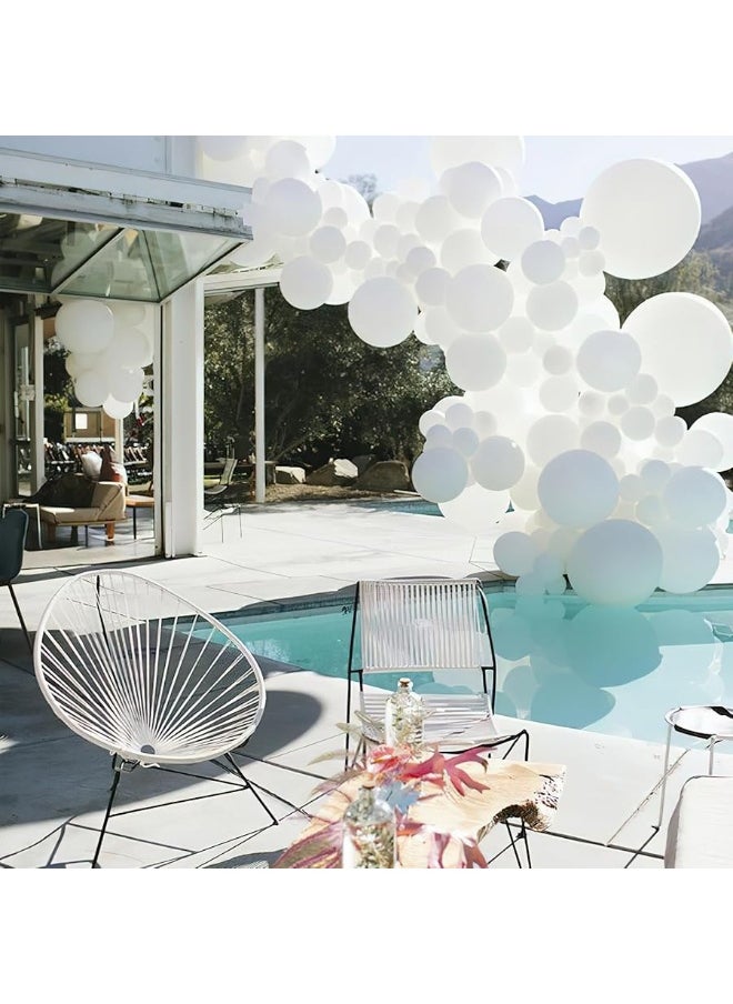 PartyWoo PartyWoo White Balloons, 100 pcs 12 Inch Matte White Balloons, White Balloons for Balloon Garland or Balloon Arch as Party Decorations, Wedding Decorations, Neutral Baby Shower Decorations, White-Y13  - Image 4