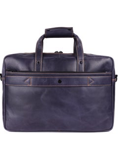 LAVERI LEATHER LAVERI Genuine Leather Office Bag for Men 15.6 Inch Laptop Bag CrossBody Messenger Bag Adjustable Strap Multiple Compartments VIP Quality #2816 Navy VIP  - Image 5