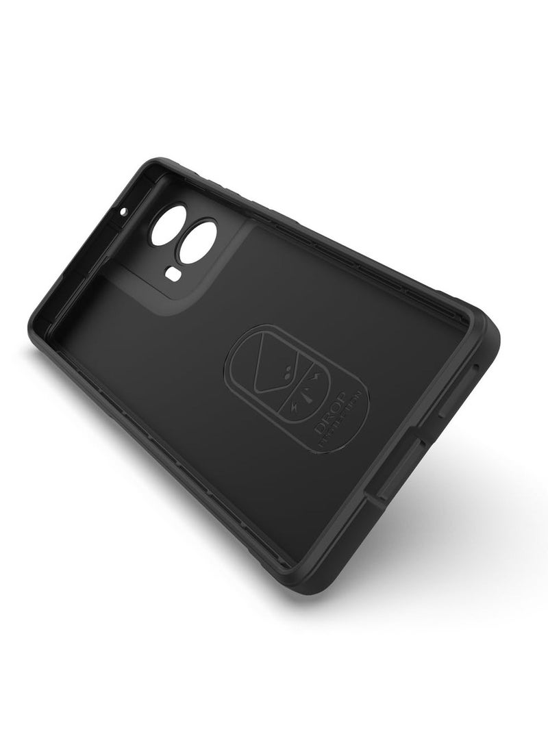 Motorola Edge 50 Fusion Case Cover, Heavy Duty 3D Striped Pattern Sensory Soft Silicone Full Portection Shockproof Phone Case For Motorola Edge 50 Fusion Black - Image 4
