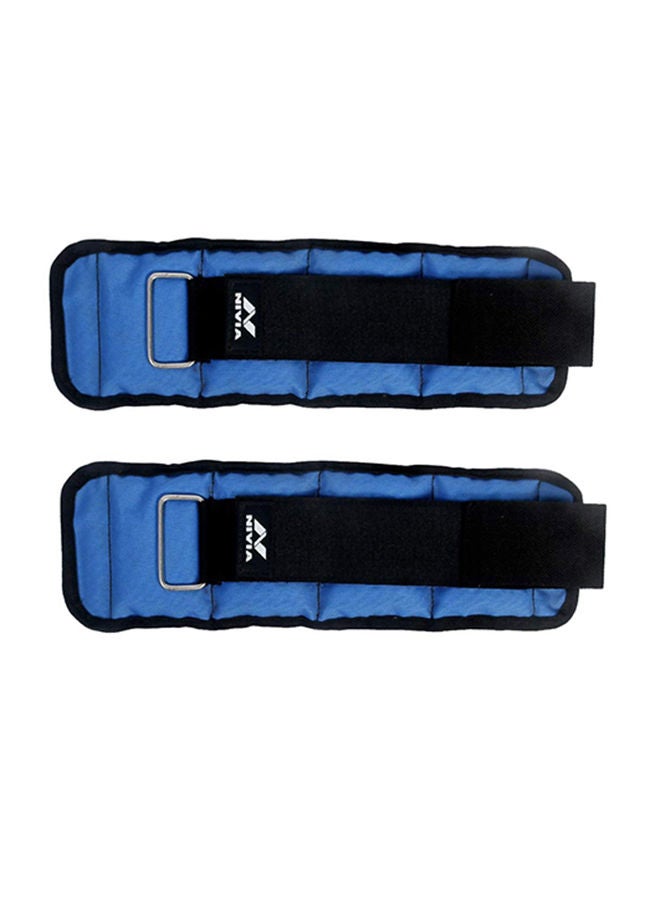 Nivia Ankle/Wrist Weight Pair of 2 * 0.5Kg (2 * 1.1LB) | Size - Free Size | Adjustable with Velcro | Material - Neoprene and Iron Sand | Leg/Hand Strengthening Straps - Image 1
