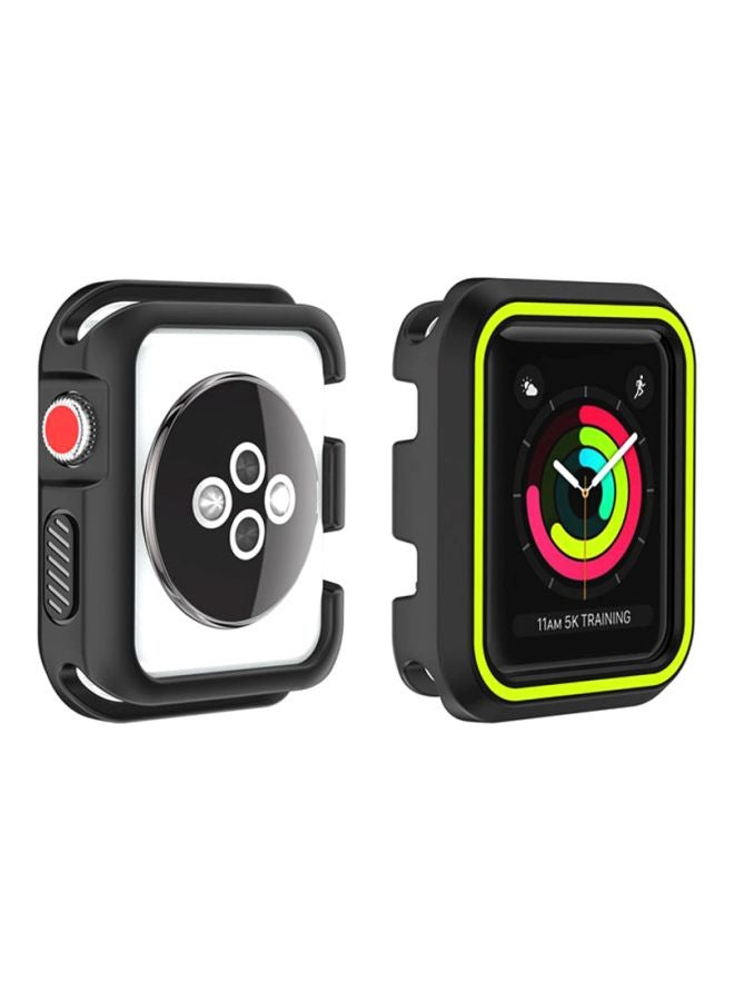 Voberry Rugged Armor Bumper Protective Case Cover For Apple Watch Series 1/2/3 42mm Black/Green - Image 3