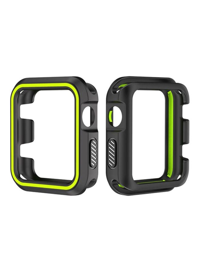Voberry Rugged Armor Bumper Protective Case Cover For Apple Watch Series 1/2/3 42mm Black/Green - Image 2