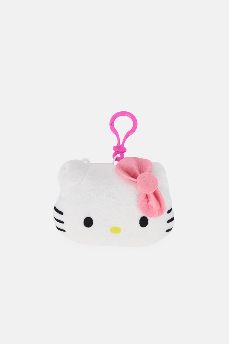 Sanrio Hello Kitty Plush Clip On Key Chain, Multicolor - Image 1