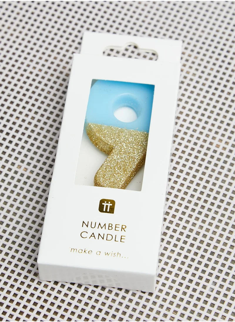 Talking Tables Glitter Number 9 Candle