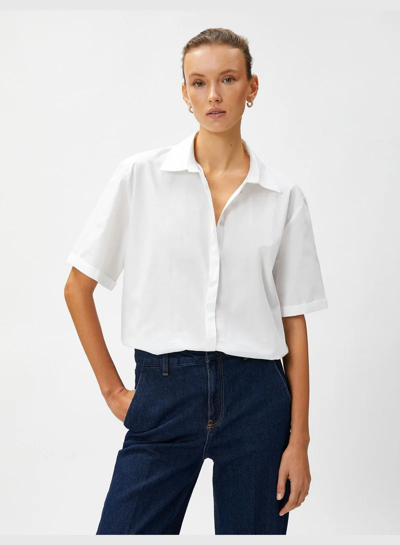 KOTON Short Sleeve Cotton Shirt