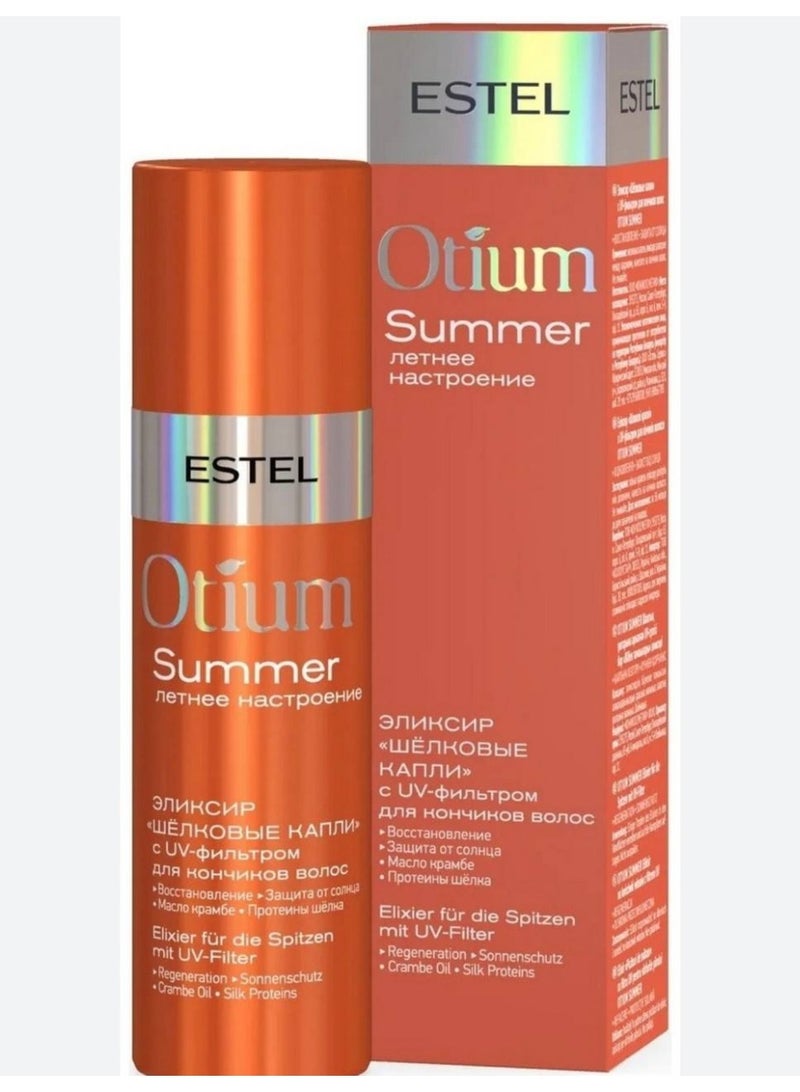 Estel Otium Summer Silk Drops Elixir | Hair Ends Protection, UV Shield & Shine | Anti-Frizz Serum for Dry & Sun-Exposed Hair