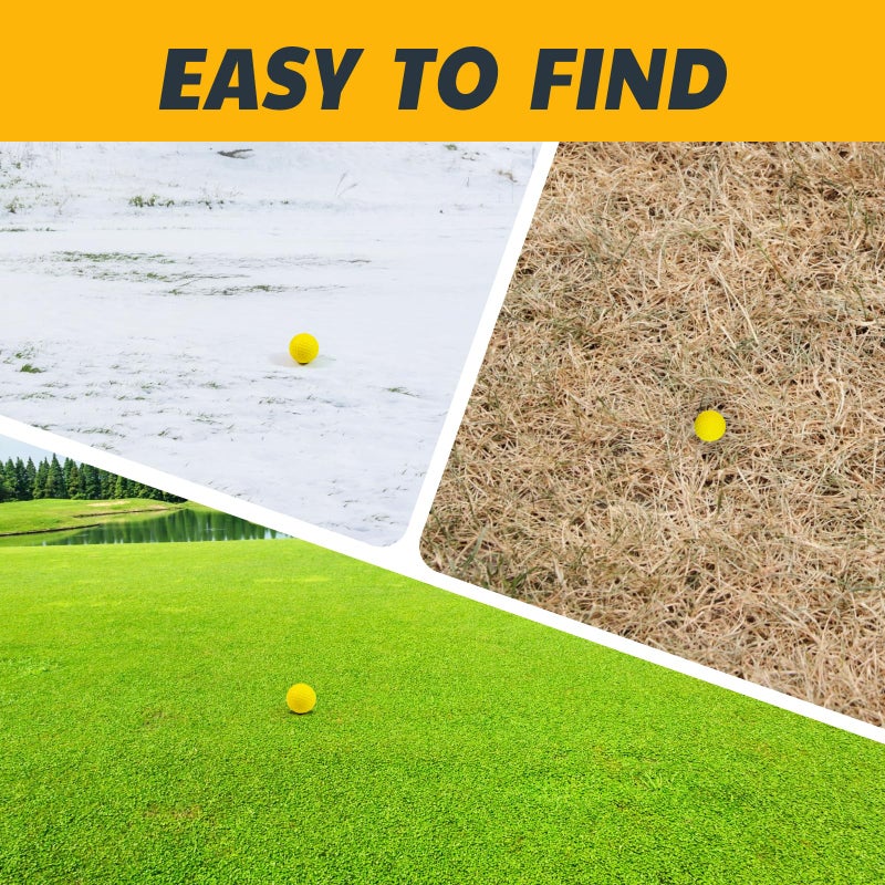 JAYA 24 Pack Foam Golf Practice Balls, Realistic Feel and Limited Flight, Soft for Indoor or Outdoor Training, Yellow - Image 5