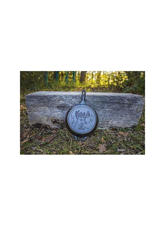 Lodge Wildlife Series-10.25" Cast Iron Skillet With Deer Scene, 10.25", Black - Image 5