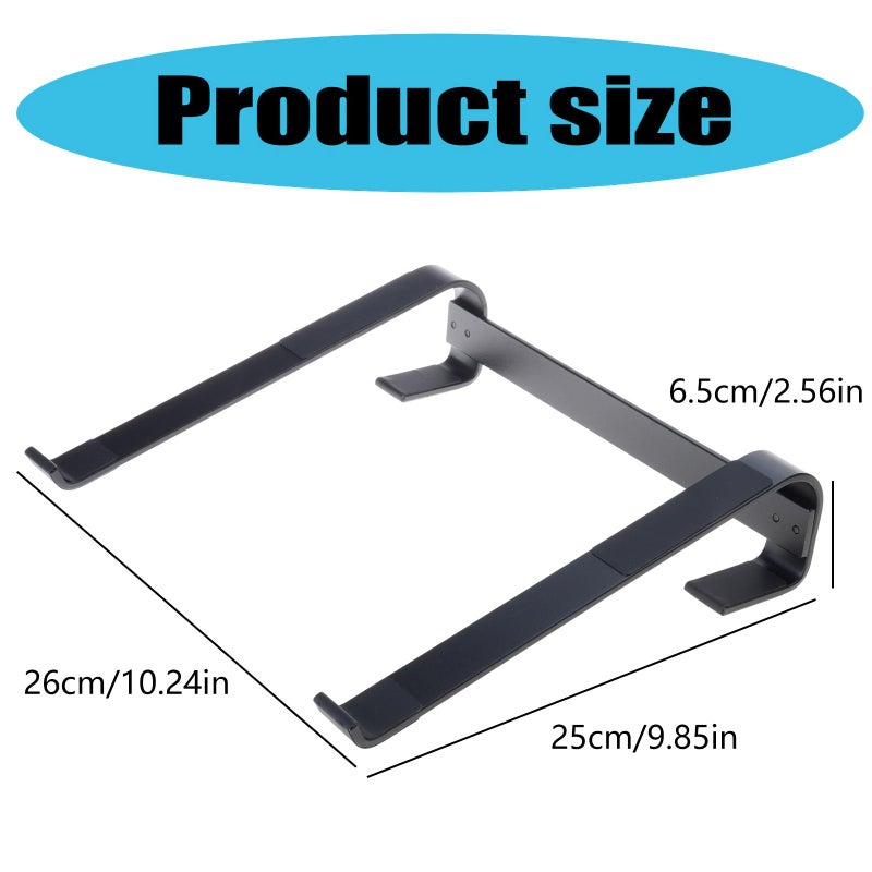 Black Aluminum Laptop Cooling Stand With Nonslip Base For 10 To 18 Inch Laptops - Image 5