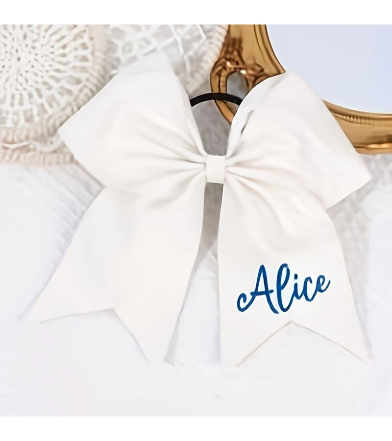 Customized Hair Ties With Red Personalized Designs Including Bow Ties And Embroidered Names Unique Gift For Women Friends And Family - Image 3