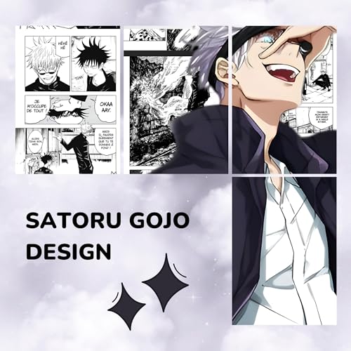 Posters Inc Jujutsu Kaisen Manga Panel Collage Art Kit, Anime Merchandise Wall Decoration Items for Living Room, Home Decor Birthday Gifts for Men, 300 GSM Print, A5 Size Paper with Sticker Set of 20 - Image 5