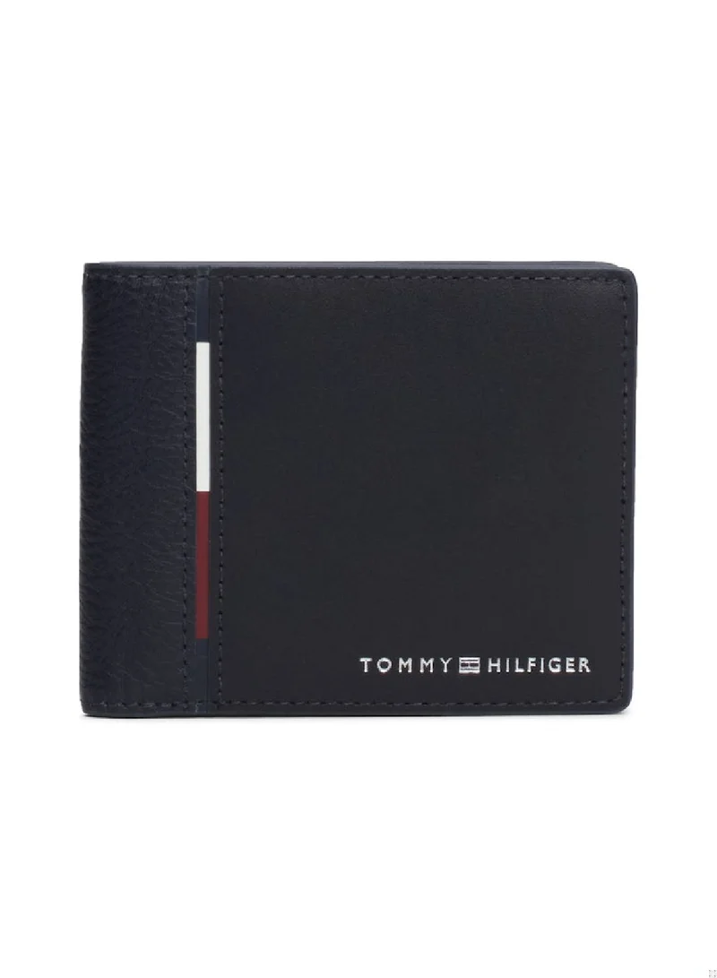 TOMMY HILFIGER Men's Casual Leather Credit Card Wallet, Blue - Leather