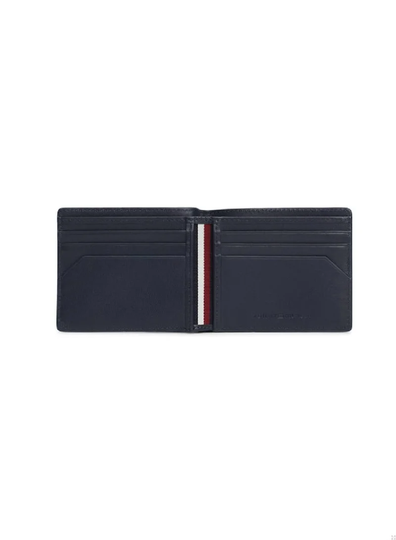 TOMMY HILFIGER Men's Casual Leather Credit Card Wallet, Blue - Leather