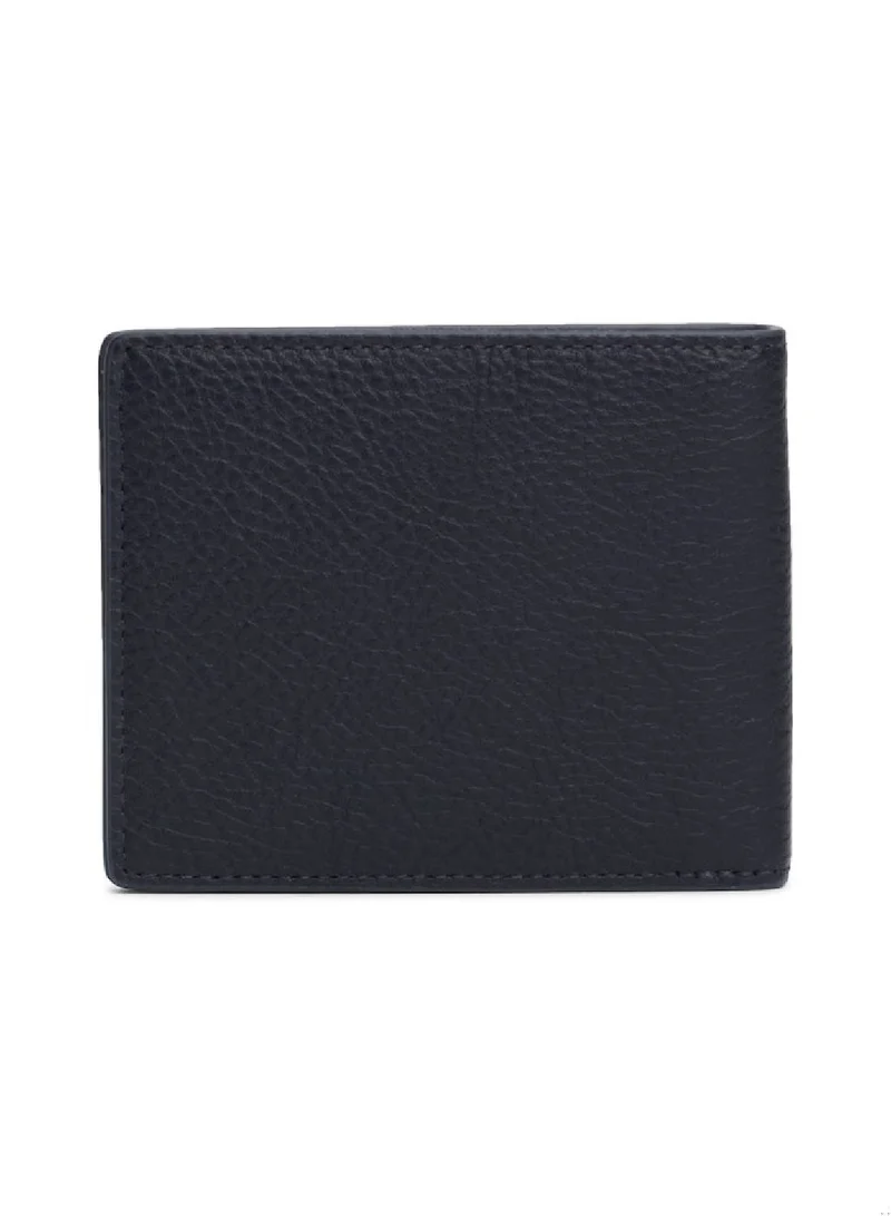 TOMMY HILFIGER Men's Casual Leather Credit Card Wallet, Blue - Leather