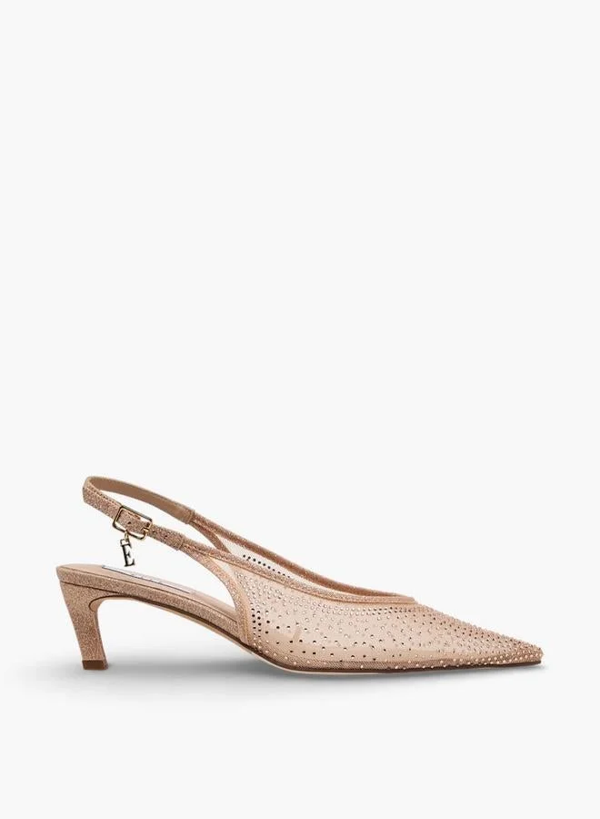 Elle Elle Embellished Kitten Heel Shoes