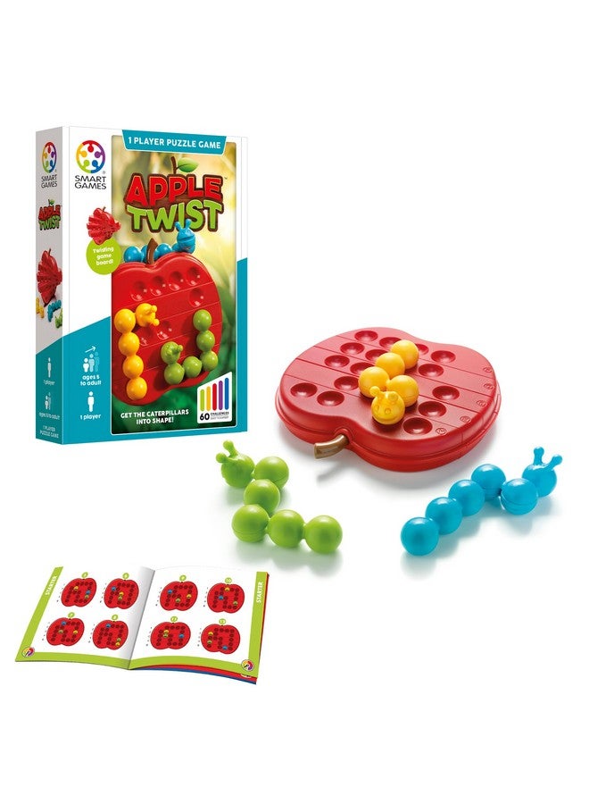 SmartGames SmartGames Apple Twist Travel Puzzle Game with 60 Challenges for Ages 5 - Adult - Image 1