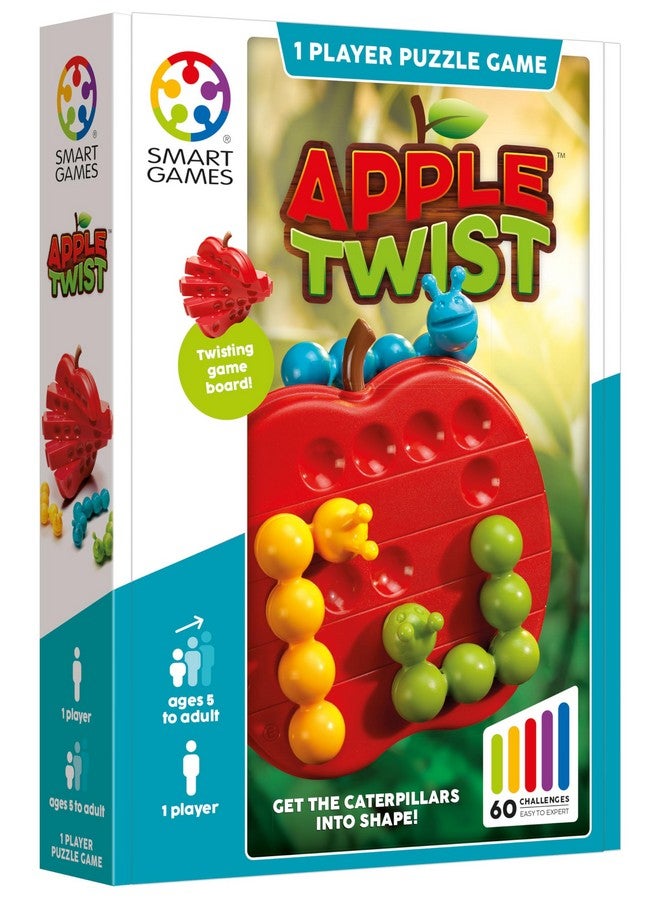 SmartGames SmartGames Apple Twist Travel Puzzle Game with 60 Challenges for Ages 5 - Adult - Image 3
