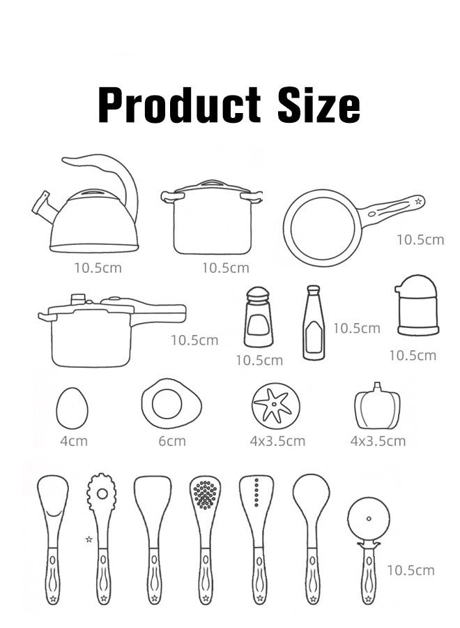 ميكسد لعبة تنكرية للمطبخ 32 قطعة ، ملحقات مجموعة ألعاب الطهي مع أواني اللعب ، المقالي ، ألعاب أواني الطبخ ، مجموعة لعب الطعام ، لعبة خضروات معلبة ، هدية تعليمية للبنات والأولاد والأطفال باللون الوردي - Image 4