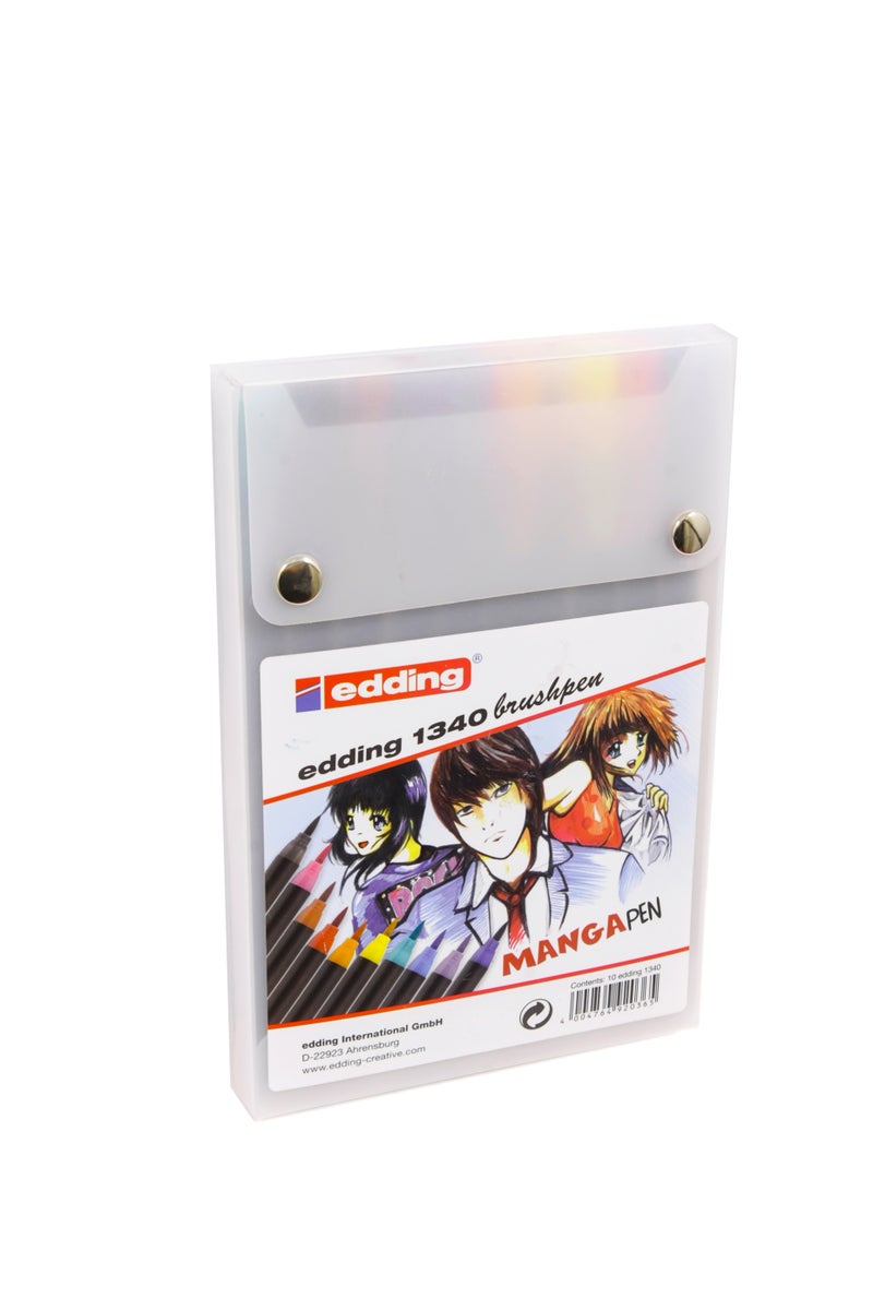 Edding 1340 Liquid Ink Pen Assorted Ink Color Brush Fiber Tip10 Pieces - Image 2