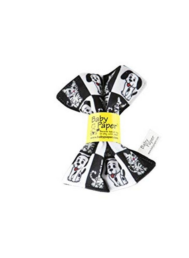 Baby Paper Aby Paper Crinkle Teether And Sensory Toy For Babies And Infants ; Dog And Cat Print ; Nontoxic Washable ; Gift For Baby Showers - Image 1