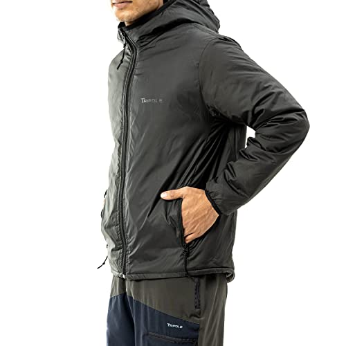 Tripole Men's Nylon Standard Length Winter Jacket 5°C Comfort - Trekking And Daily Use (Black, S) - Image 3