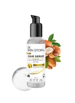 The Skin Story Anti Frizz Hair Serum Non Sticky and UV Argan Oil Almond Oil Vitamin E