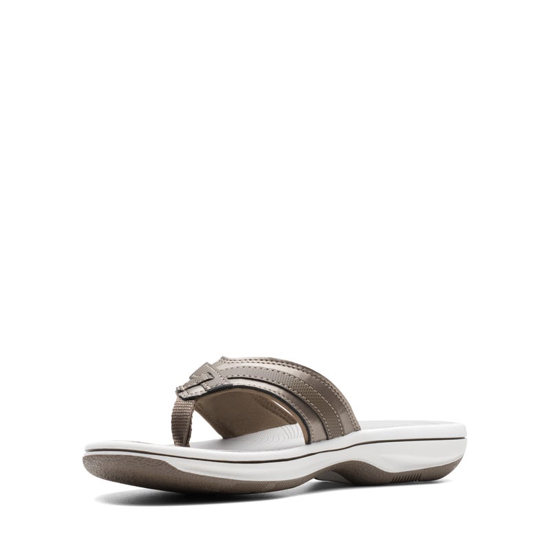 Clarks Women's Breeze Sea Flip-Flop, Pewter Synthetic, 10 - Image 5