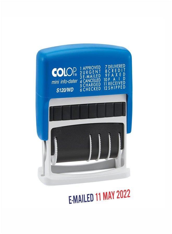 COLOP S120/WD with Date- Rubber Stamp/Self Inking Stamp (Multi Phrase in-Built) - Image 2