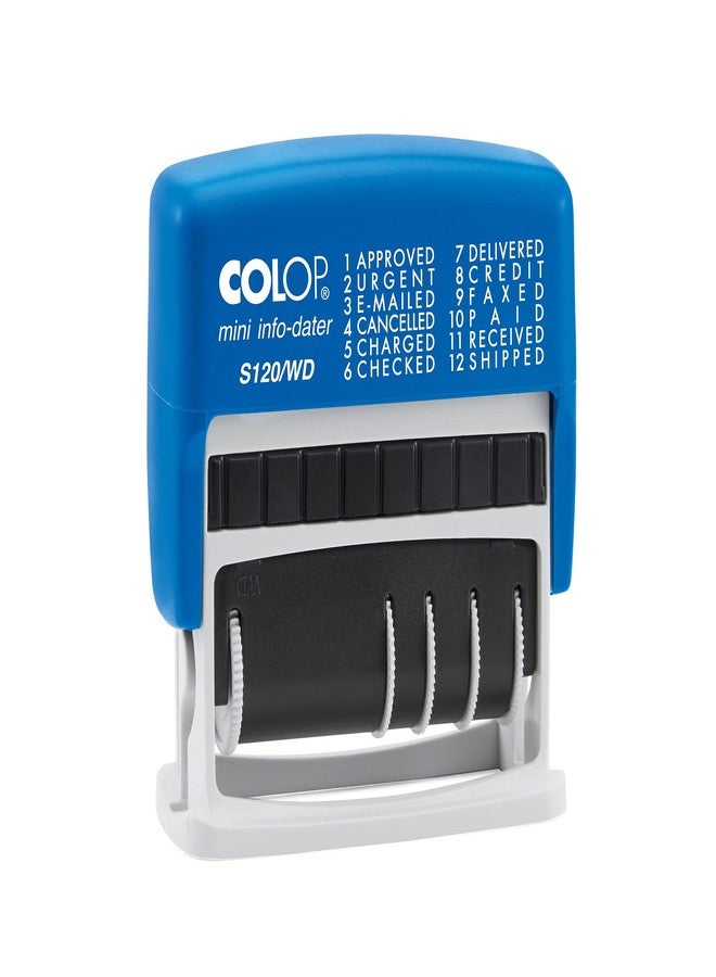COLOP S120/WD with Date- Rubber Stamp/Self Inking Stamp (Multi Phrase in-Built) - Image 1