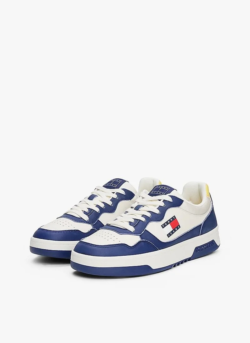 TOMMY JEANS ESSENTIAL LEATHER LOW TRAINERS