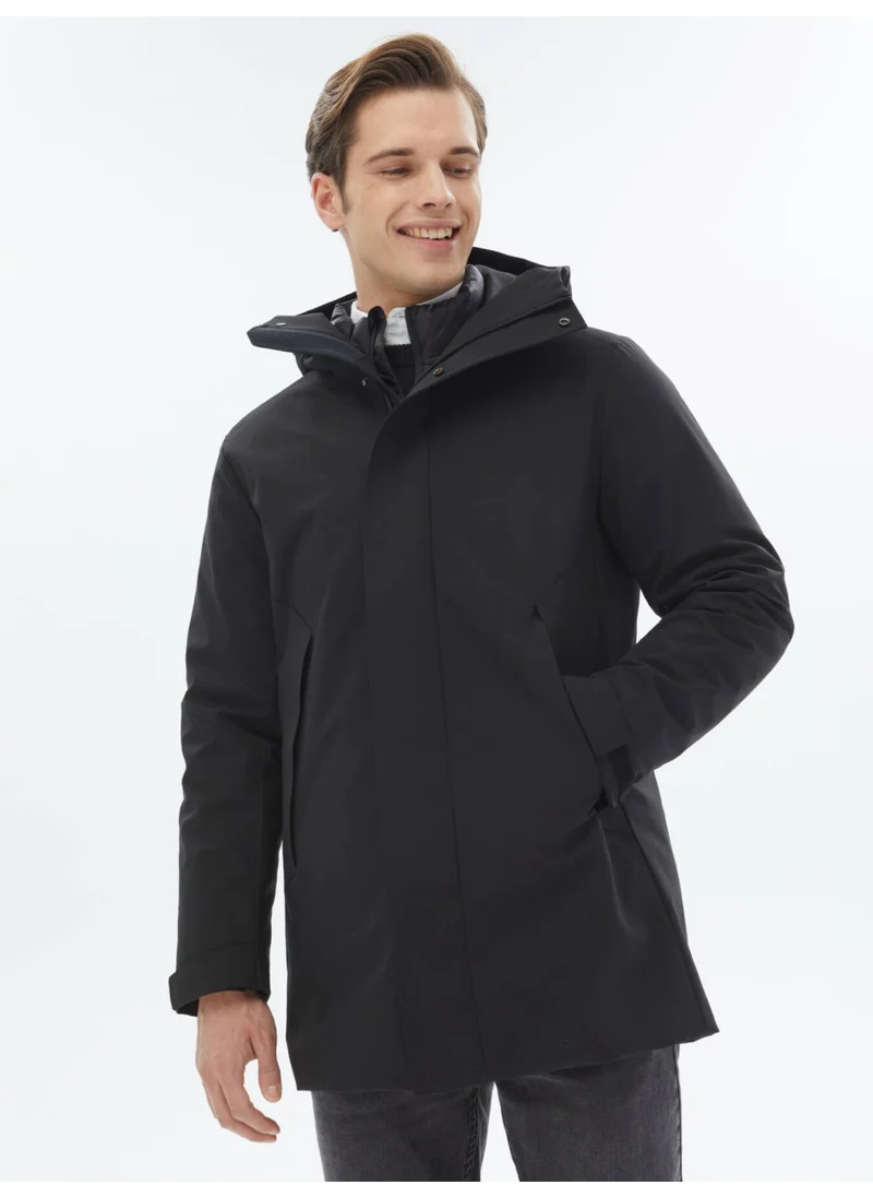 Kip Black Woven Coat