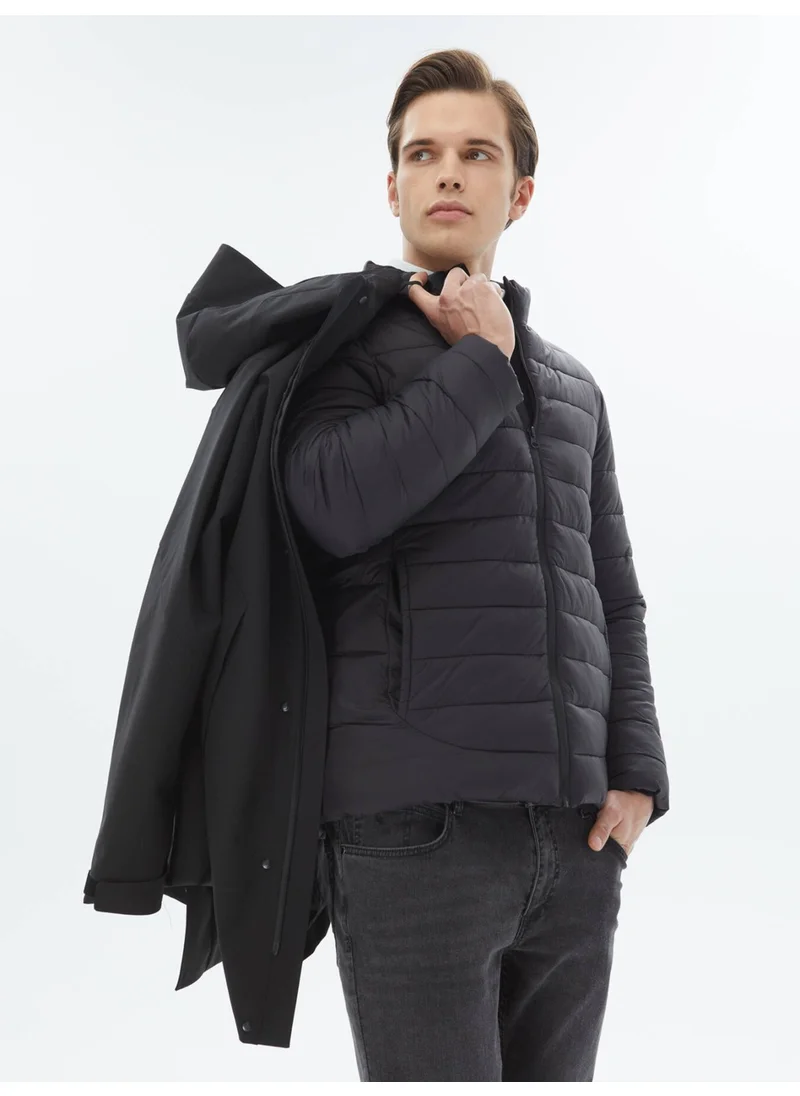 Kip Black Woven Coat