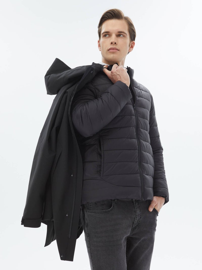Kip Black Woven Coat  - Image 3