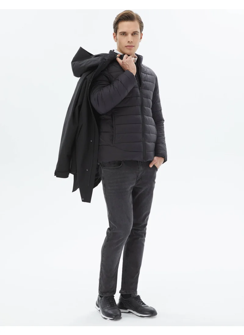 Kip Black Woven Coat