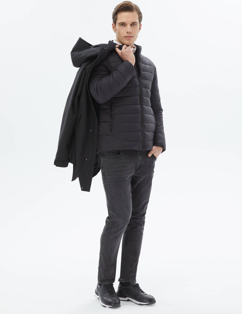 Kip Black Woven Coat  - Image 5