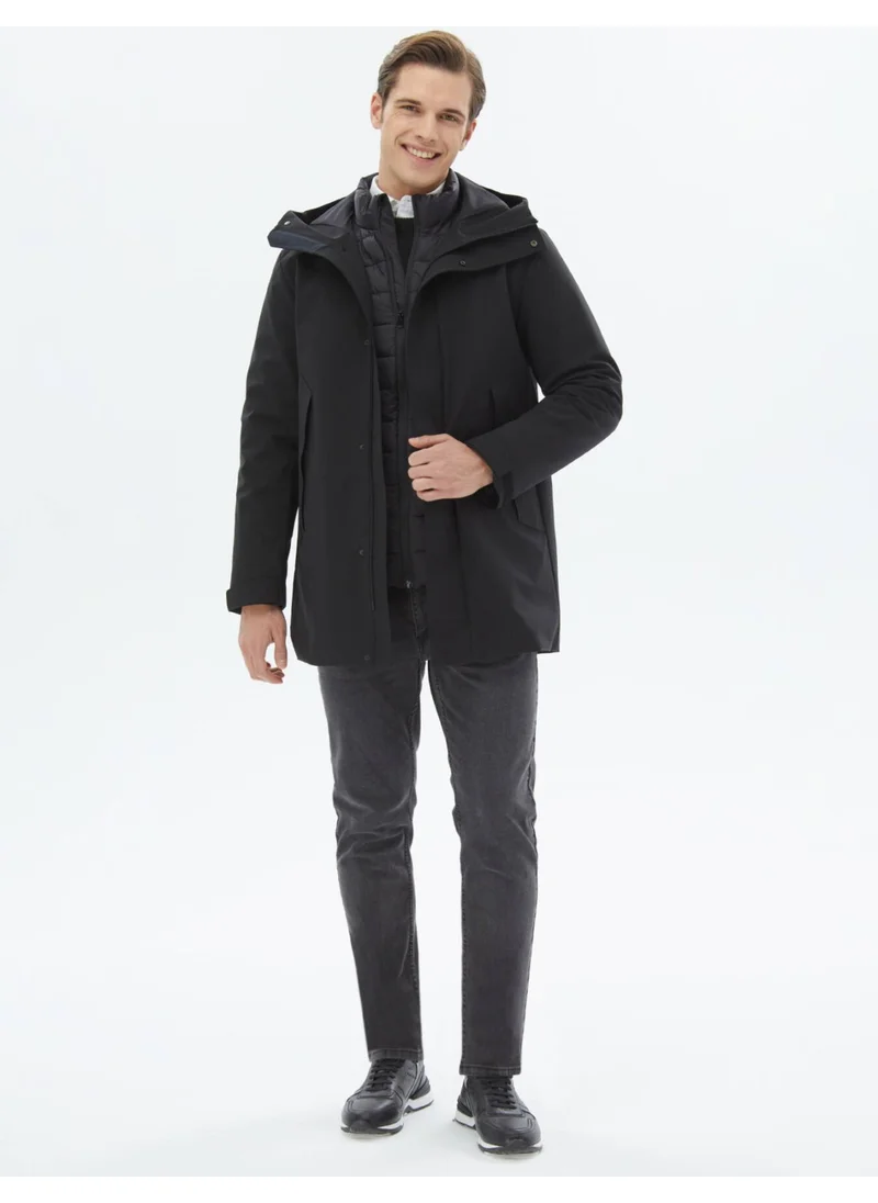 Kip Black Woven Coat
