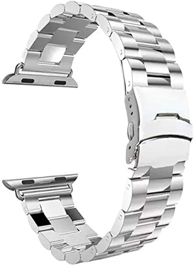 MEMORiX Stainless Steel Metal Link Band for Apple Watch 38mm Silver
