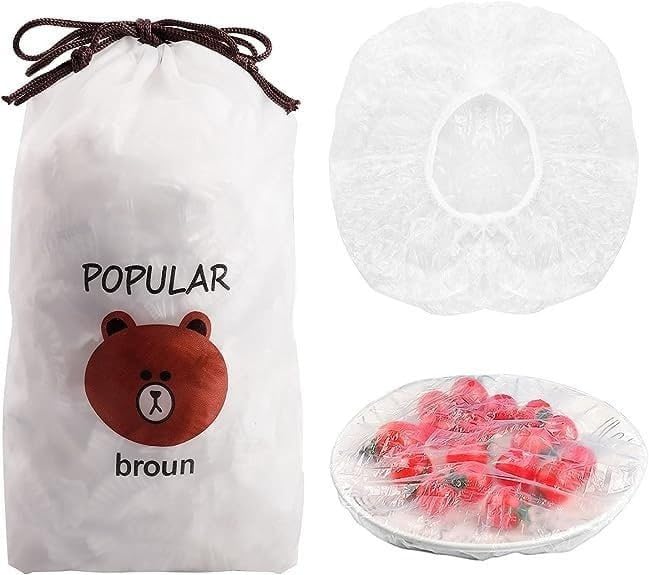 FreshKeeping Bag 100 Pcs Food Lid Reusable Elastic Plastic Bag Universal Kitchen Packaging Sealing Lid Used For Leftovers And Meal Preparation  - Image 1