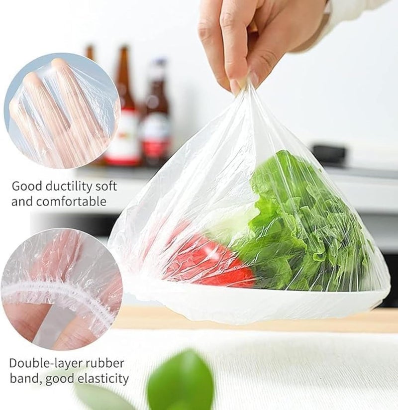 FreshKeeping Bag 100 Pcs Food Lid Reusable Elastic Plastic Bag Universal Kitchen Packaging Sealing Lid Used For Leftovers And Meal Preparation  - Image 3